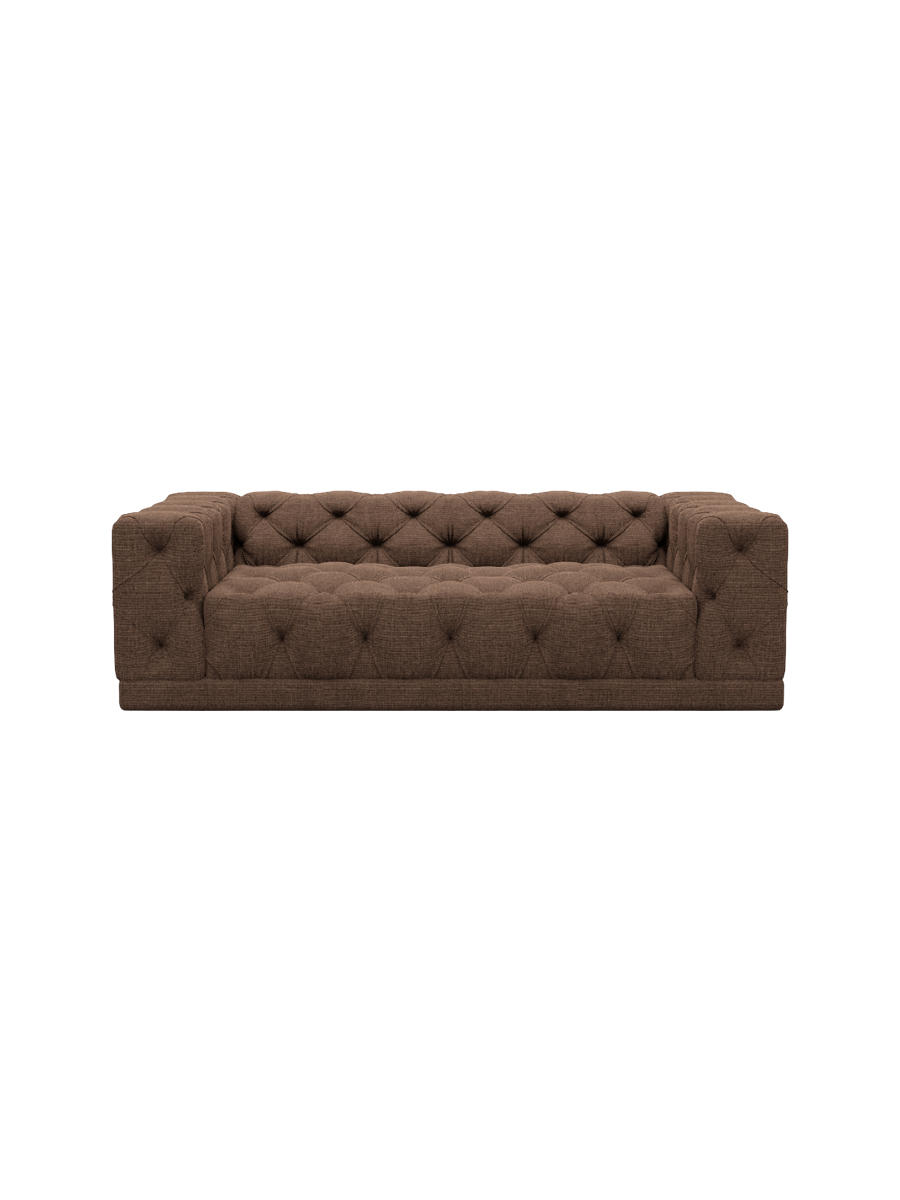 
3-Sitzer Design Sofa „Malika“ mit Strukturstoff-Bezug - Strukturstoff Anthrazit