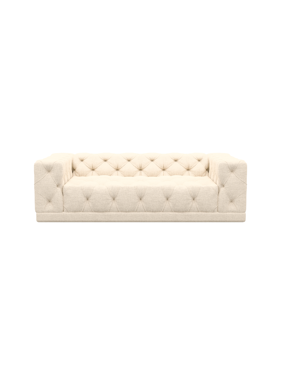 
3-Sitzer Design Sofa „Malika“ mit Strukturstoff-Bezug - Strukturstoff Anthrazit