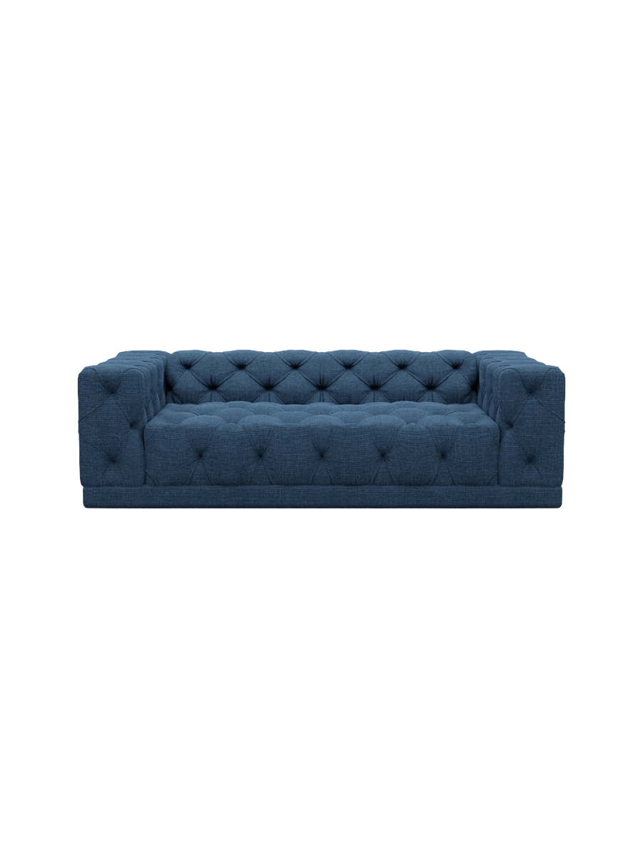 
3-Sitzer Design Sofa „Malika“ mit Strukturstoff-Bezug - Strukturstoff Anthrazit