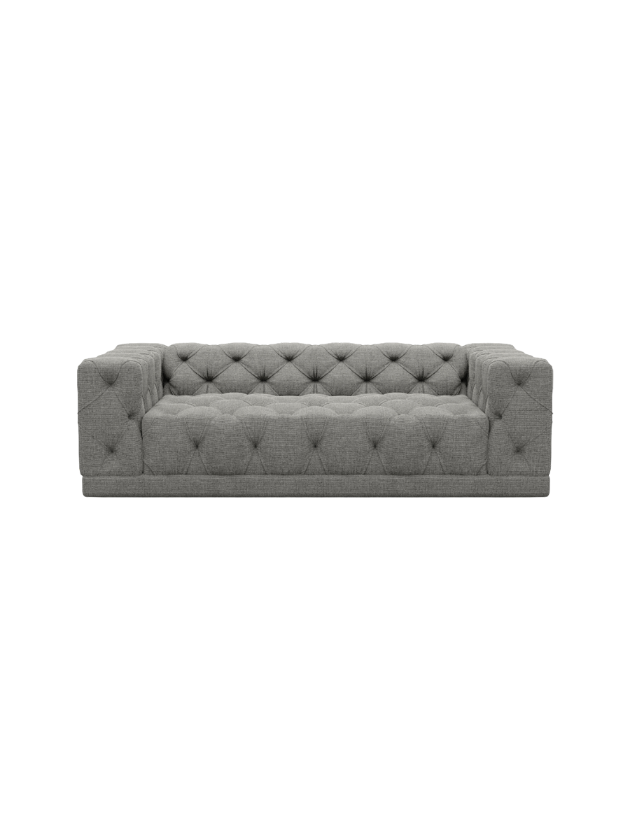 
3-Sitzer Design Sofa „Malika“ mit Strukturstoff-Bezug - Strukturstoff Anthrazit