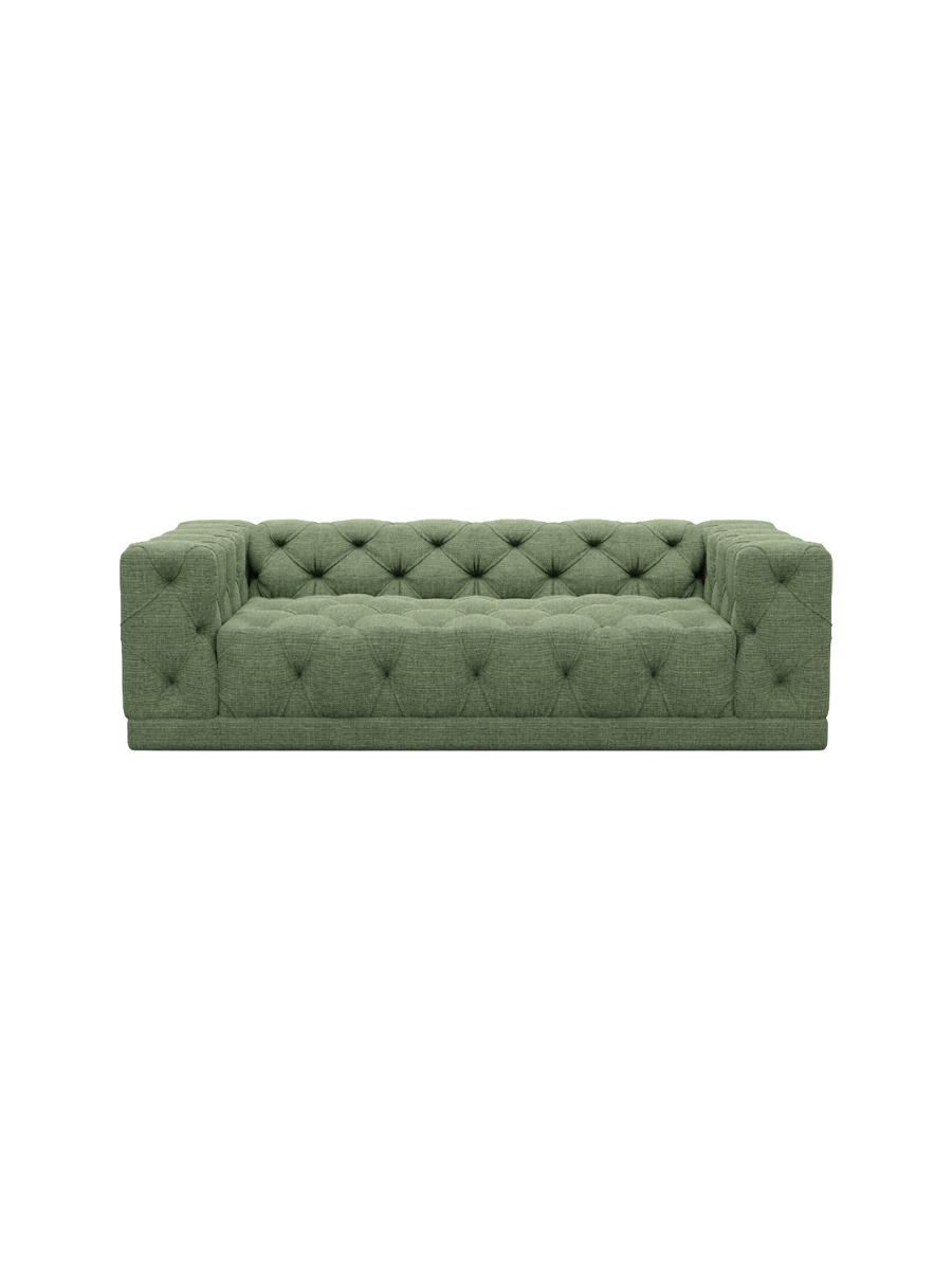
3-Sitzer Design Sofa „Malika“ mit Strukturstoff-Bezug - Strukturstoff Anthrazit
