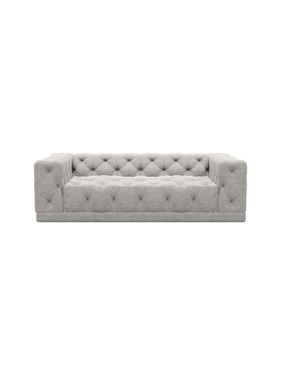 
3-Sitzer Design Sofa „Malika“ mit Strukturstoff-Bezug - Strukturstoff Anthrazit