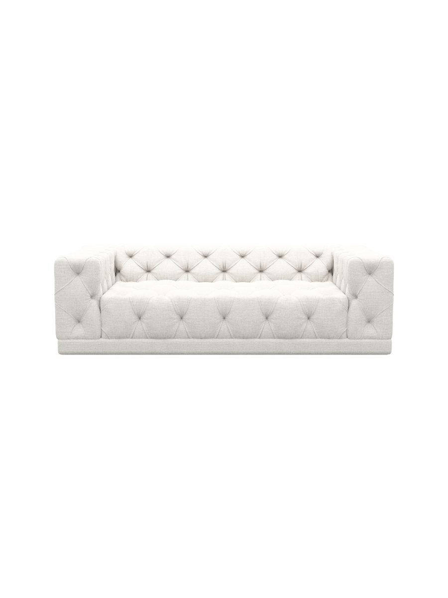 
3-Sitzer Design Sofa „Malika“ mit Strukturstoff-Bezug - Strukturstoff Anthrazit