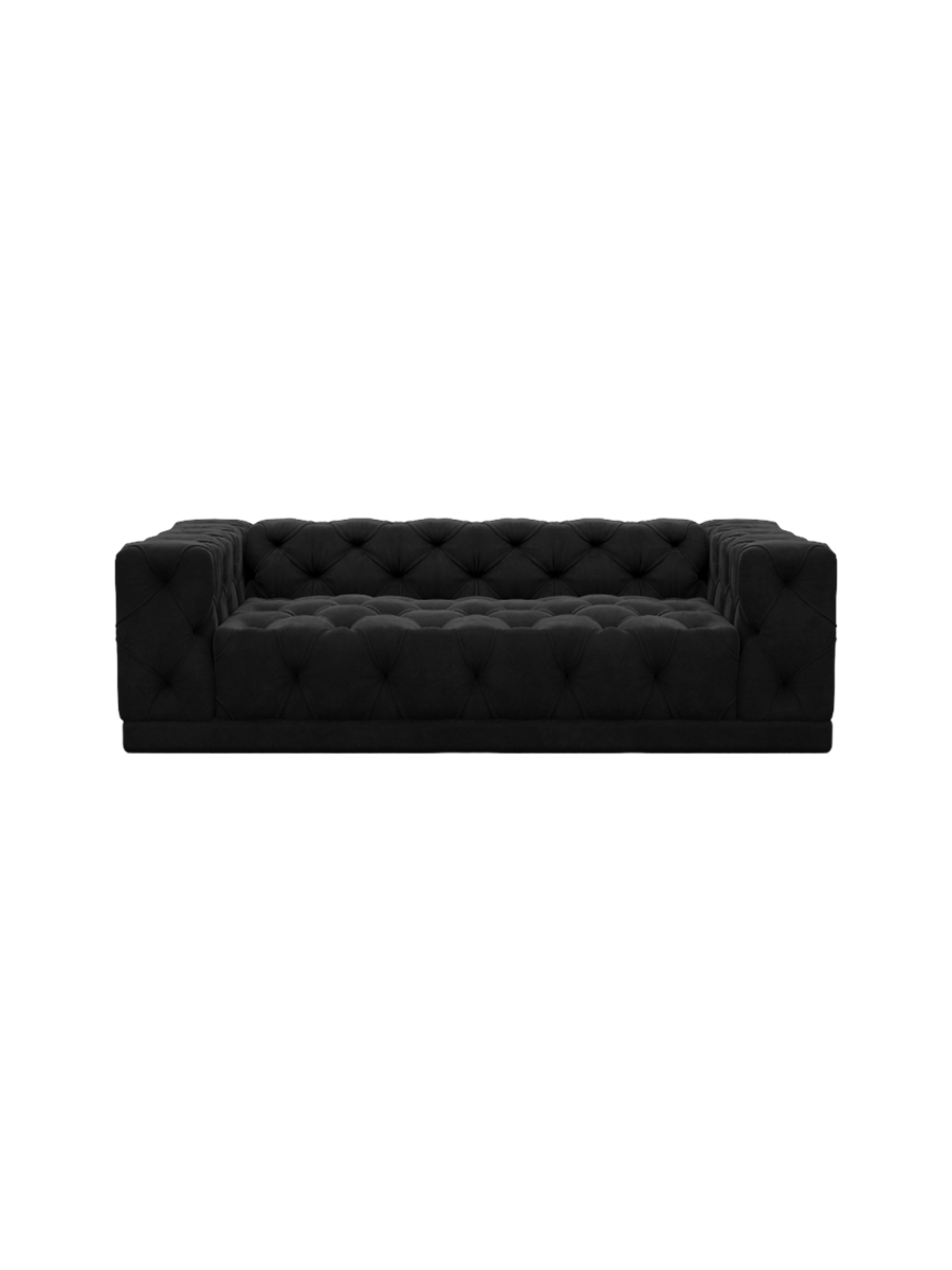 
3-Sitzer Design Sofa „Malika“ mit Samtbezug - Samtbezug Königsblau