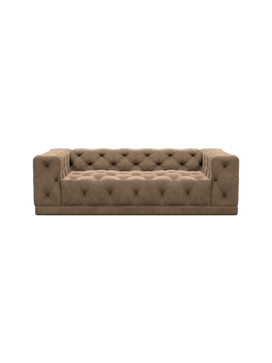 
3-Sitzer Design Sofa „Malika“ mit Samtbezug - Samtbezug Königsblau