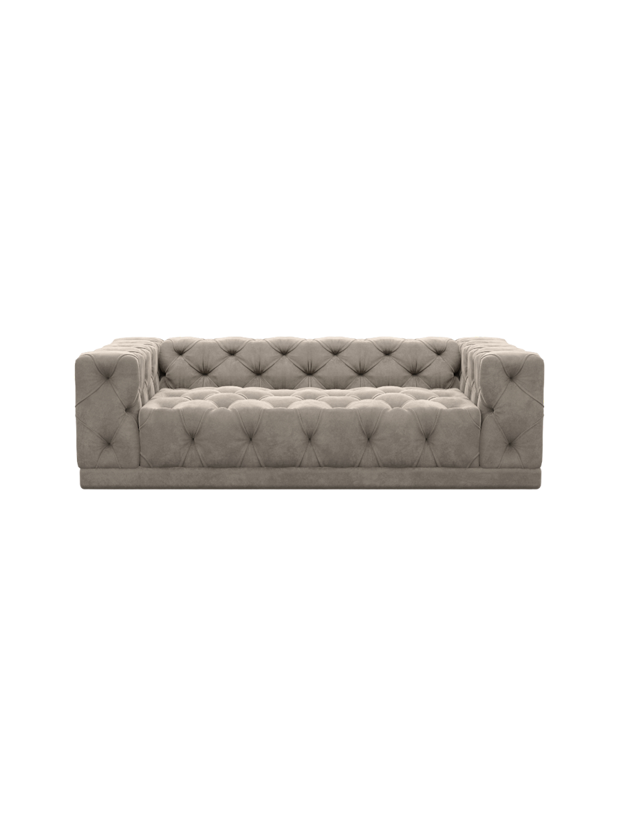 
3-Sitzer Design Sofa „Malika“ mit Samtbezug - Samtbezug Königsblau