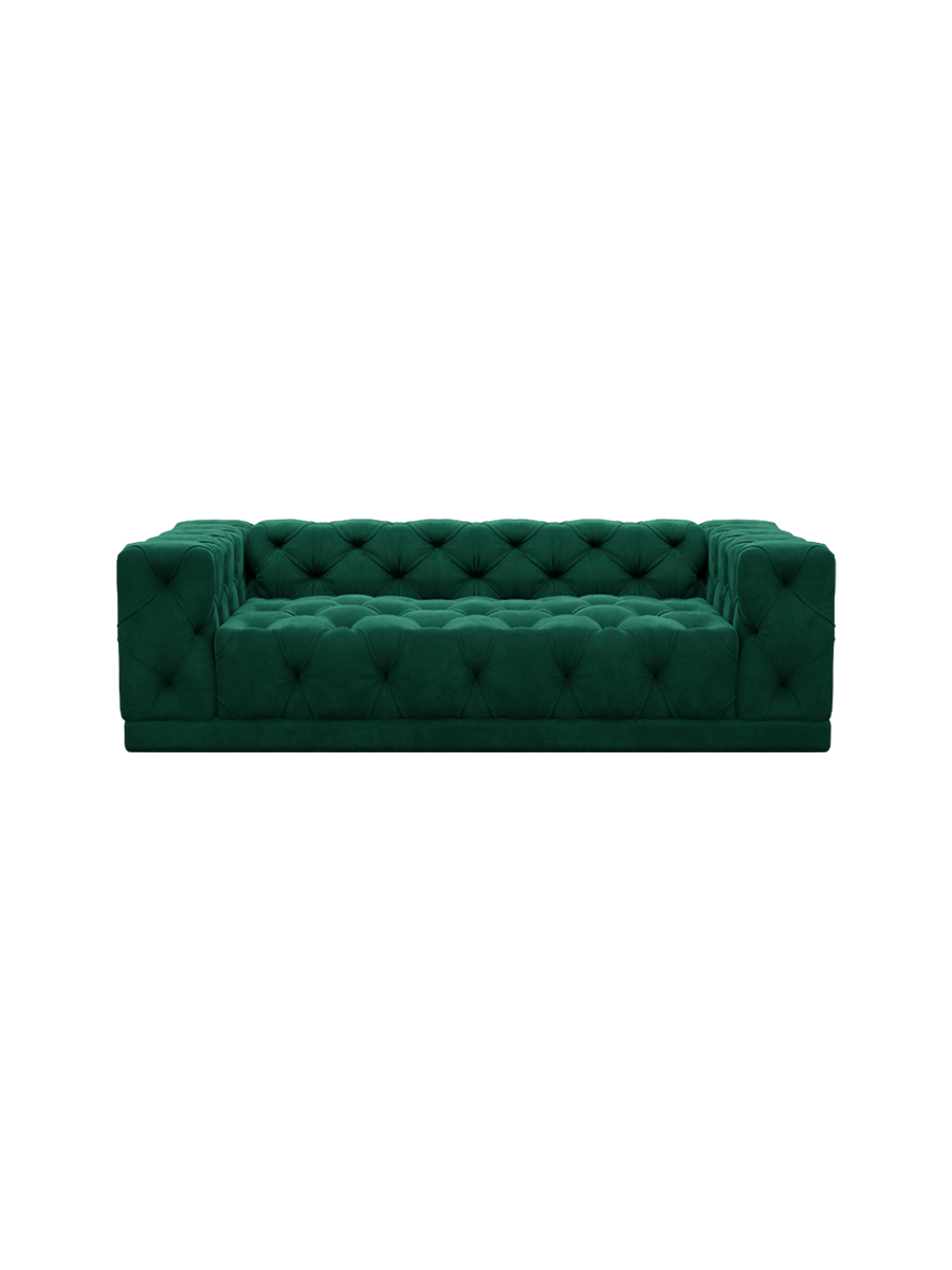
3-Sitzer Design Sofa „Malika“ mit Samtbezug - Samtbezug Königsblau
