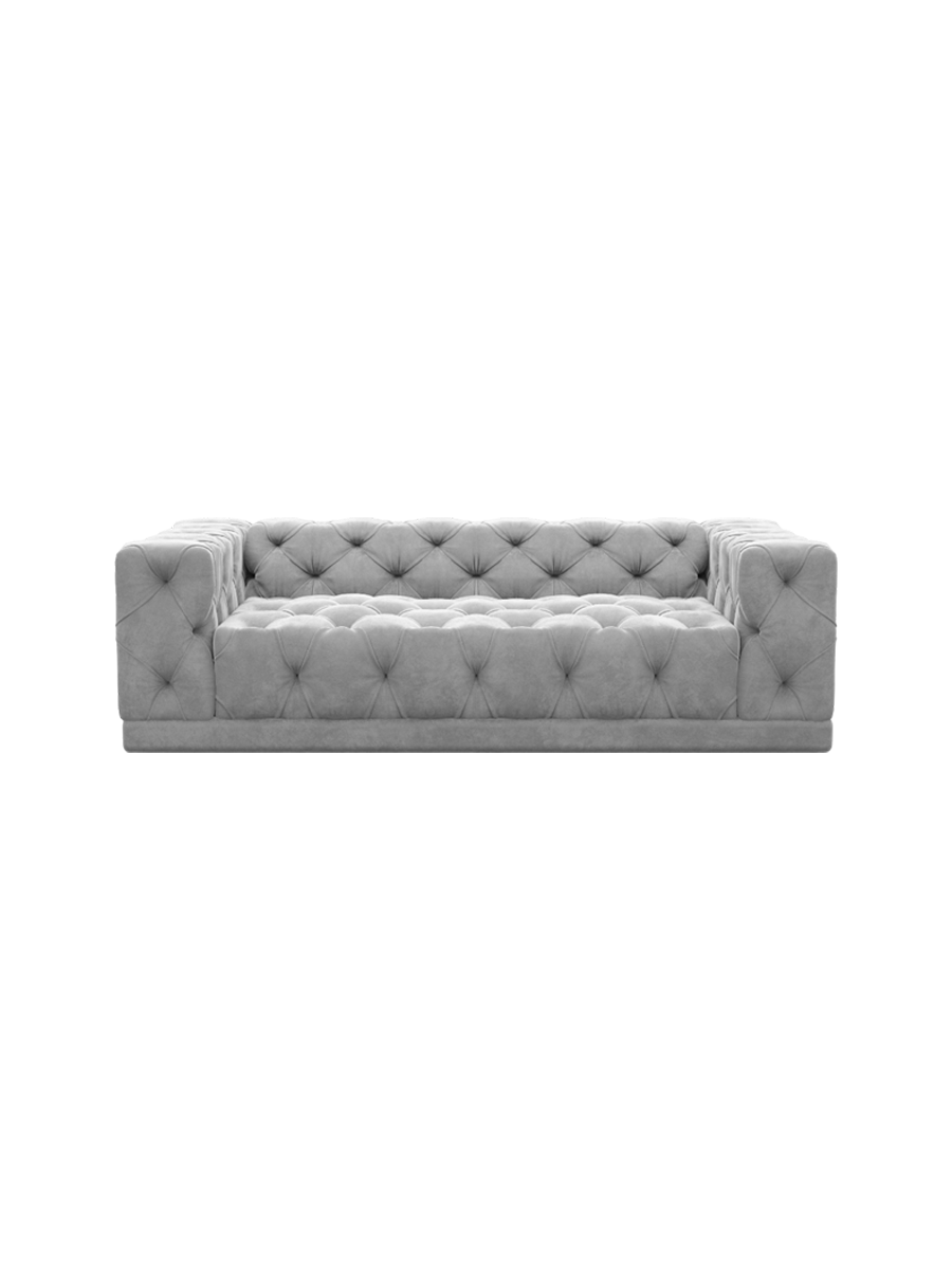 
3-Sitzer Design Sofa „Malika“ mit Samtbezug - Samtbezug Königsblau