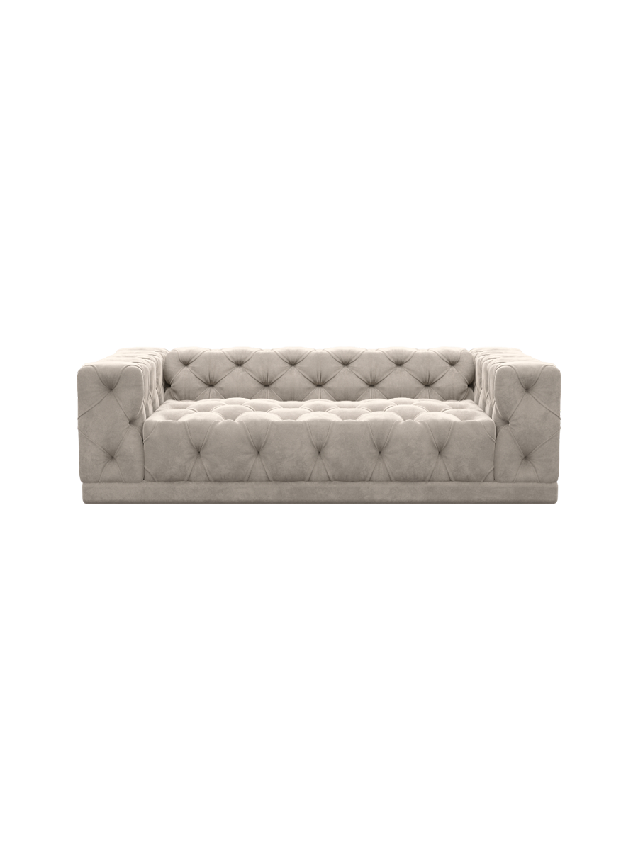 
3-Sitzer Design Sofa „Malika“ mit Samtbezug - Samtbezug Königsblau