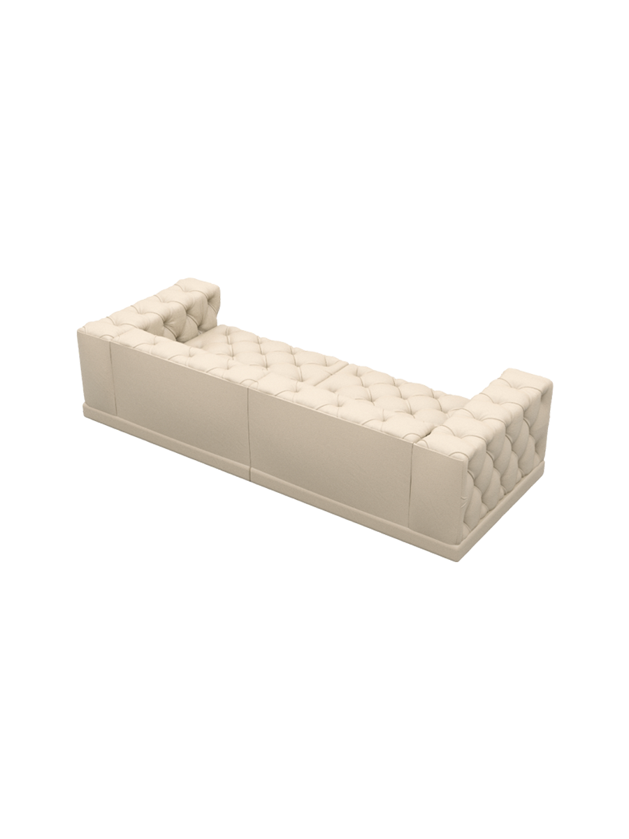
4-Sitzer Design Echtleder Sofa „Malika“ - Echtleder Beige