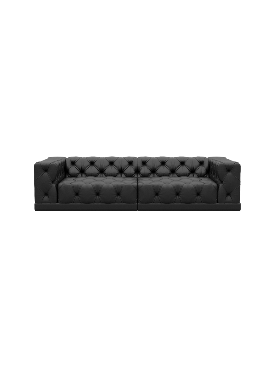 
4-Sitzer Design Echtleder Sofa „Malika“ - Echtleder Beige