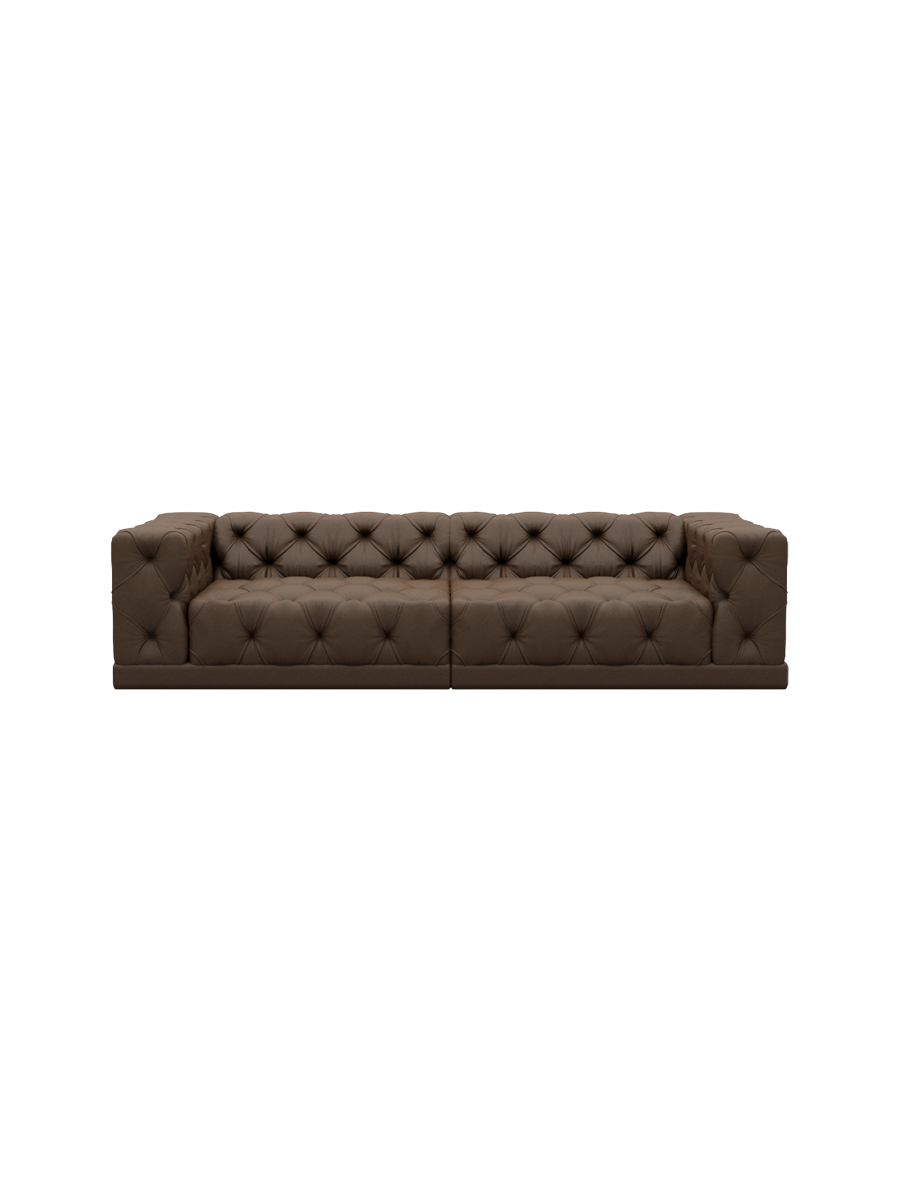 
4-Sitzer Design Echtleder Sofa „Malika“ - Echtleder Beige