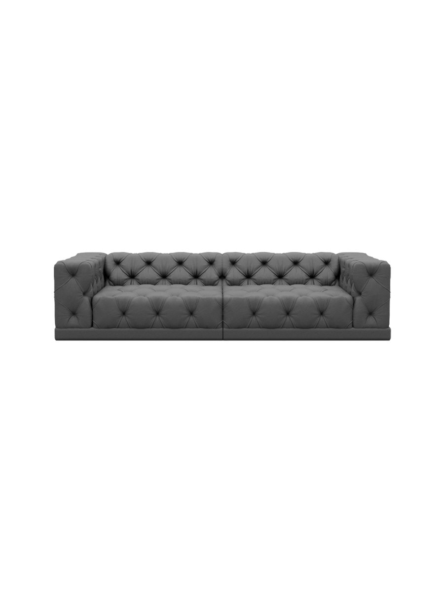 
4-Sitzer Design Echtleder Sofa „Malika“ - Echtleder Beige