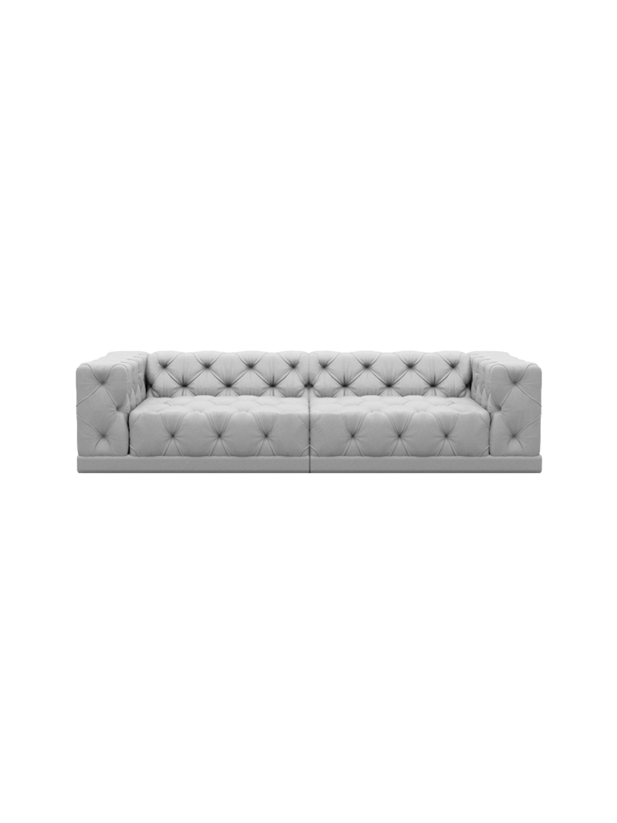 
4-Sitzer Design Echtleder Sofa „Malika“ - Echtleder Beige