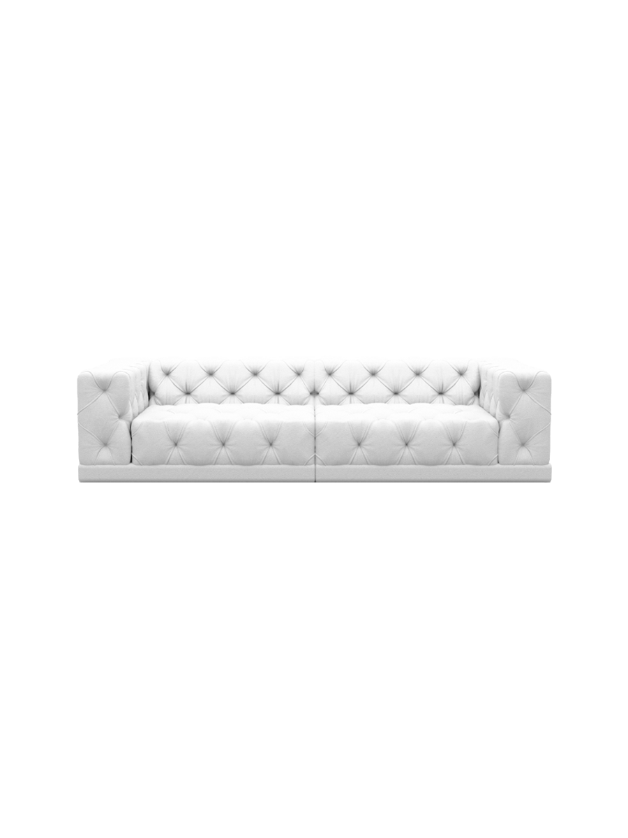 
4-Sitzer Design Echtleder Sofa „Malika“ - Echtleder Beige