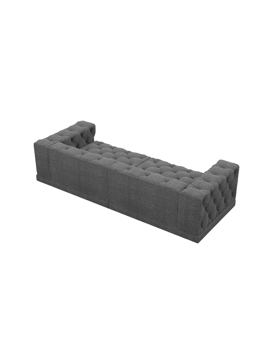 
4-Sitzer Design Sofa „Malika“ mit Strukturstoff-Bezug - Strukturstoff Anthrazit