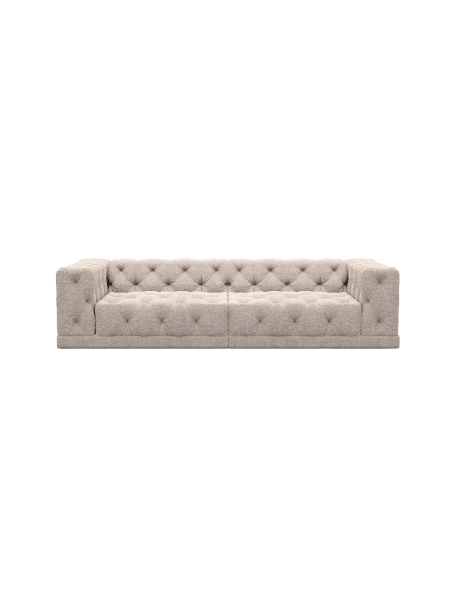 
4-Sitzer Design Sofa „Malika“ mit Strukturstoff-Bezug - Strukturstoff Anthrazit