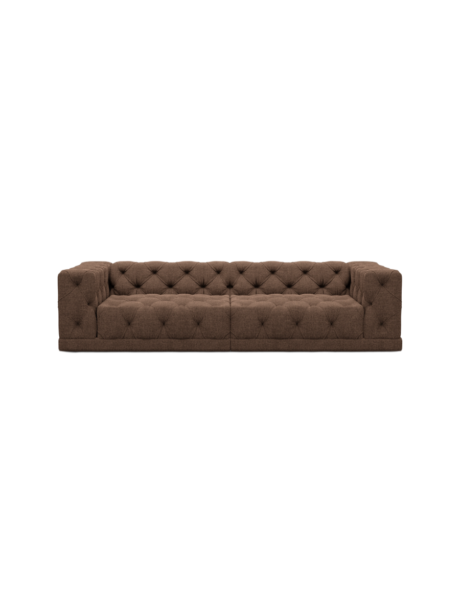 
4-Sitzer Design Sofa „Malika“ mit Strukturstoff-Bezug - Strukturstoff Anthrazit