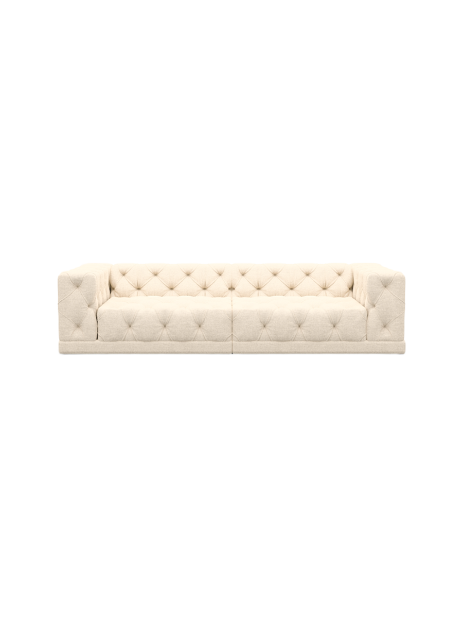 
4-Sitzer Design Sofa „Malika“ mit Strukturstoff-Bezug - Strukturstoff Anthrazit