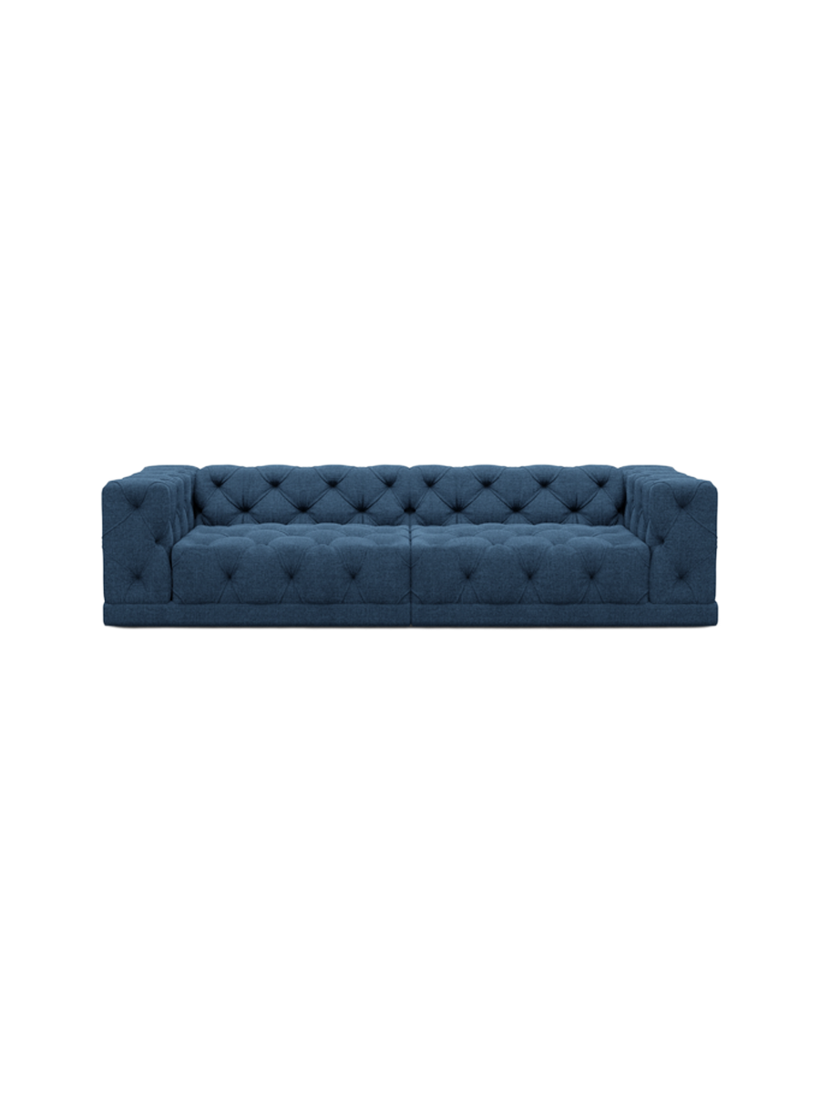 
4-Sitzer Design Sofa „Malika“ mit Strukturstoff-Bezug - Strukturstoff Anthrazit