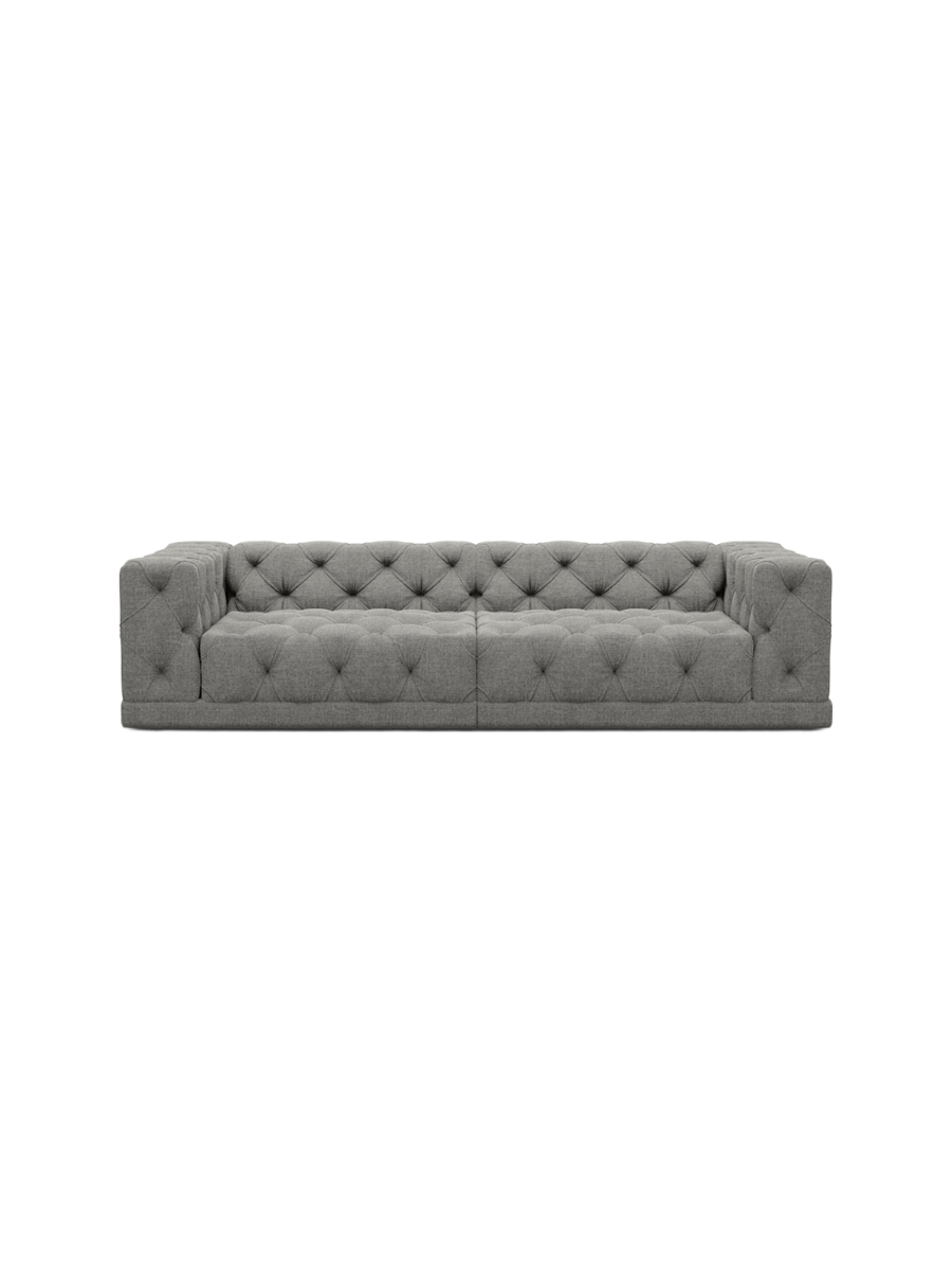 
4-Sitzer Design Sofa „Malika“ mit Strukturstoff-Bezug - Strukturstoff Anthrazit