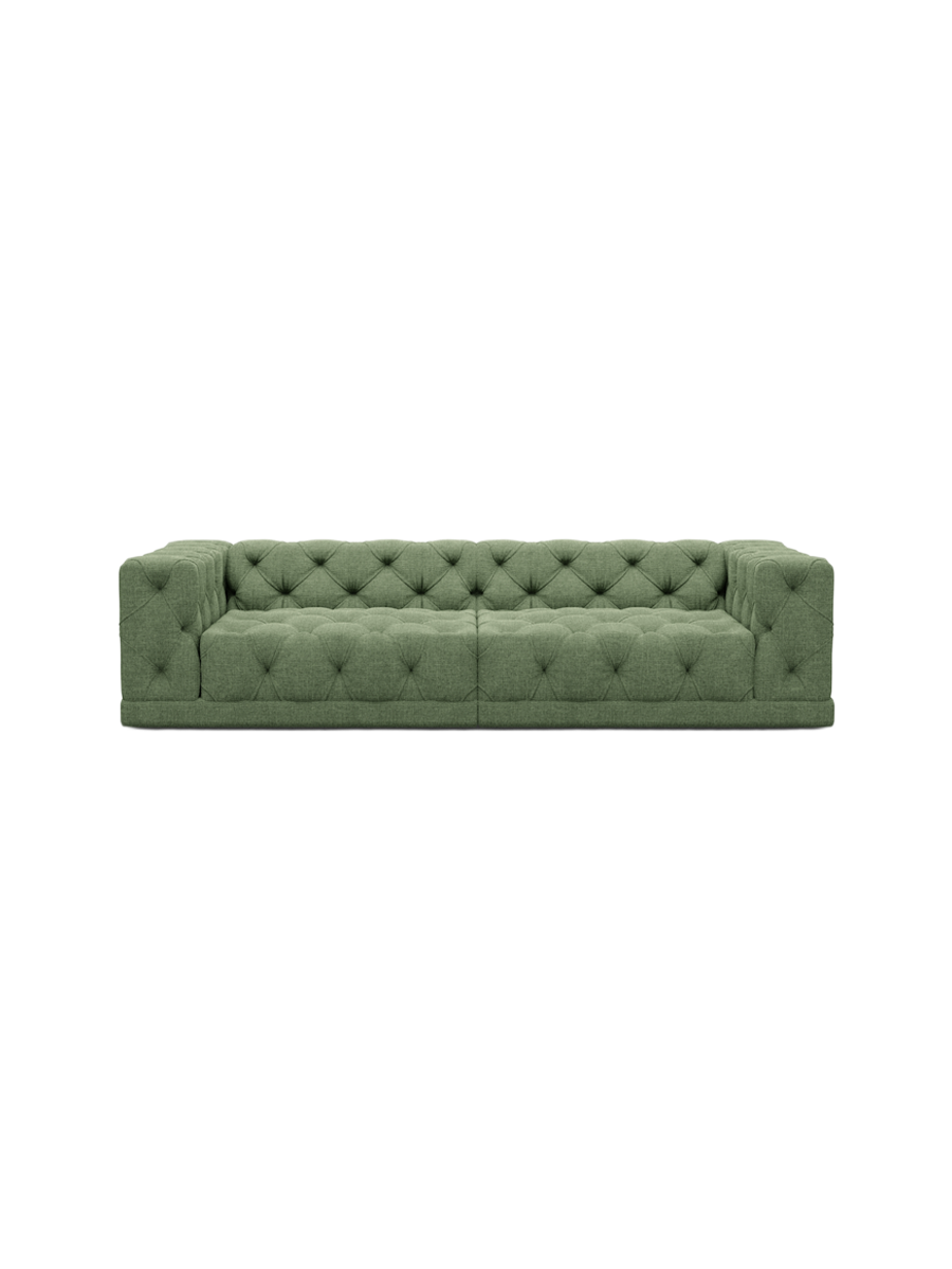 
4-Sitzer Design Sofa „Malika“ mit Strukturstoff-Bezug - Strukturstoff Anthrazit