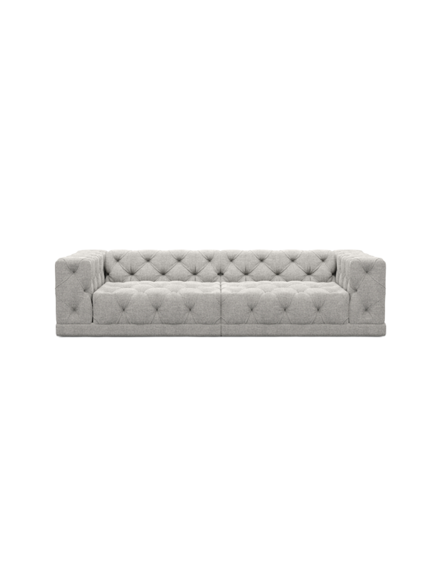
4-Sitzer Design Sofa „Malika“ mit Strukturstoff-Bezug - Strukturstoff Anthrazit