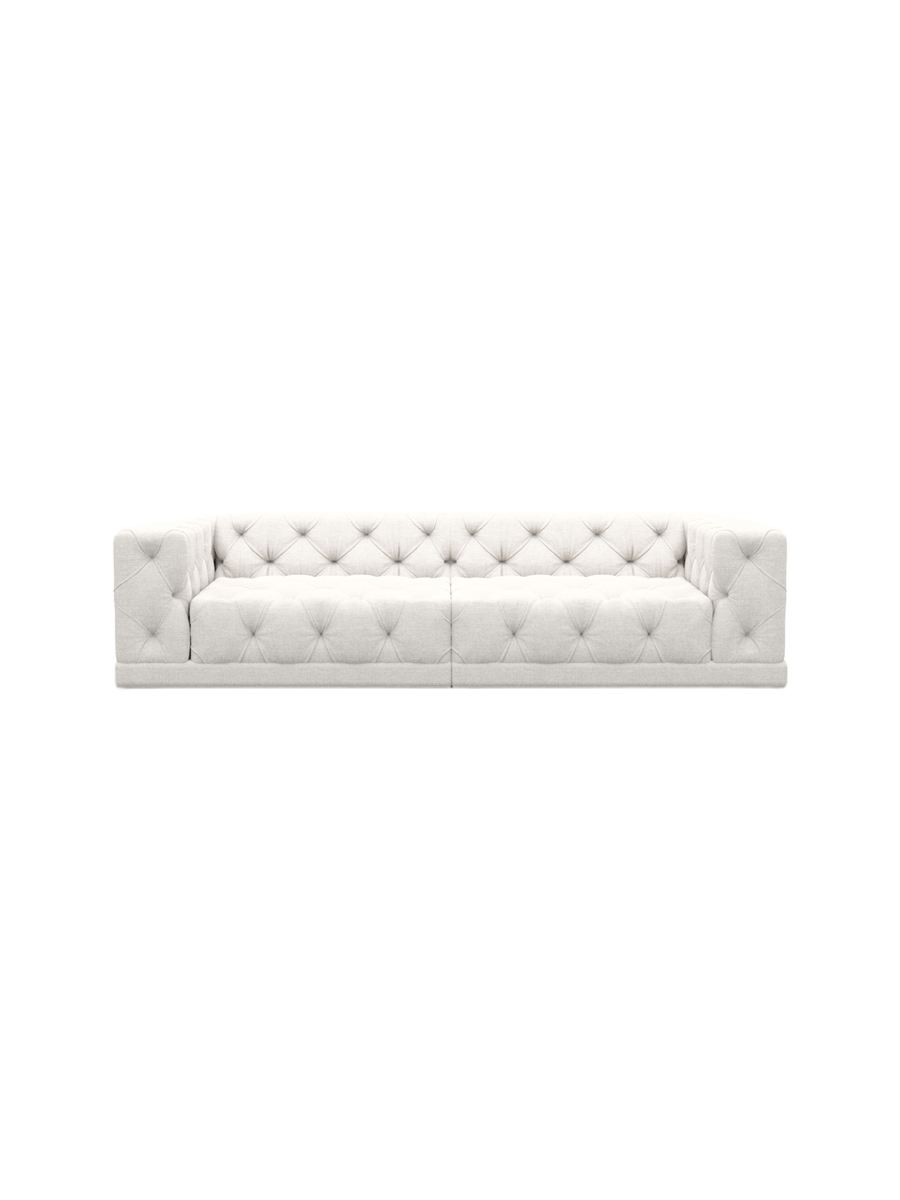 
4-Sitzer Design Sofa „Malika“ mit Strukturstoff-Bezug - Strukturstoff Anthrazit