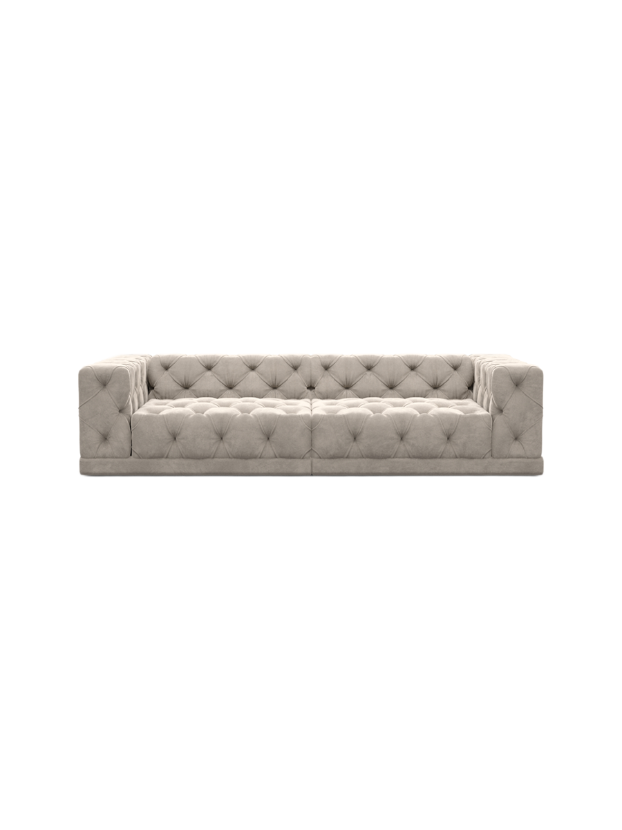 
4-Sitzer Design Sofa „Malika“ mit Samtbezug - Samtbezug Königsblau