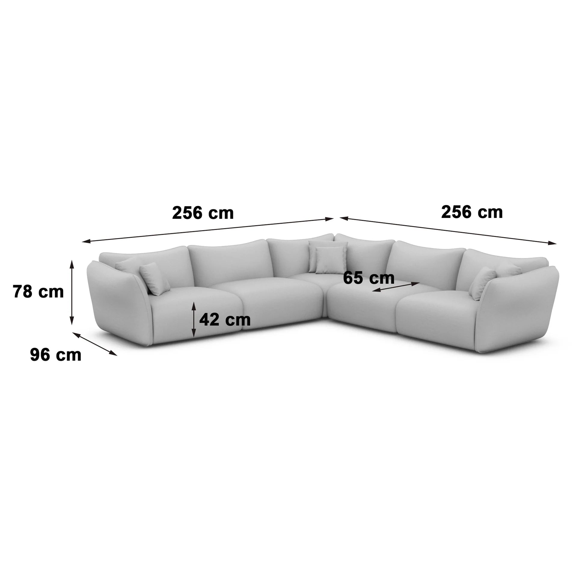 
5-Sitzer Echtleder Design Ecksofa „Mareno“ - Echtleder Beige