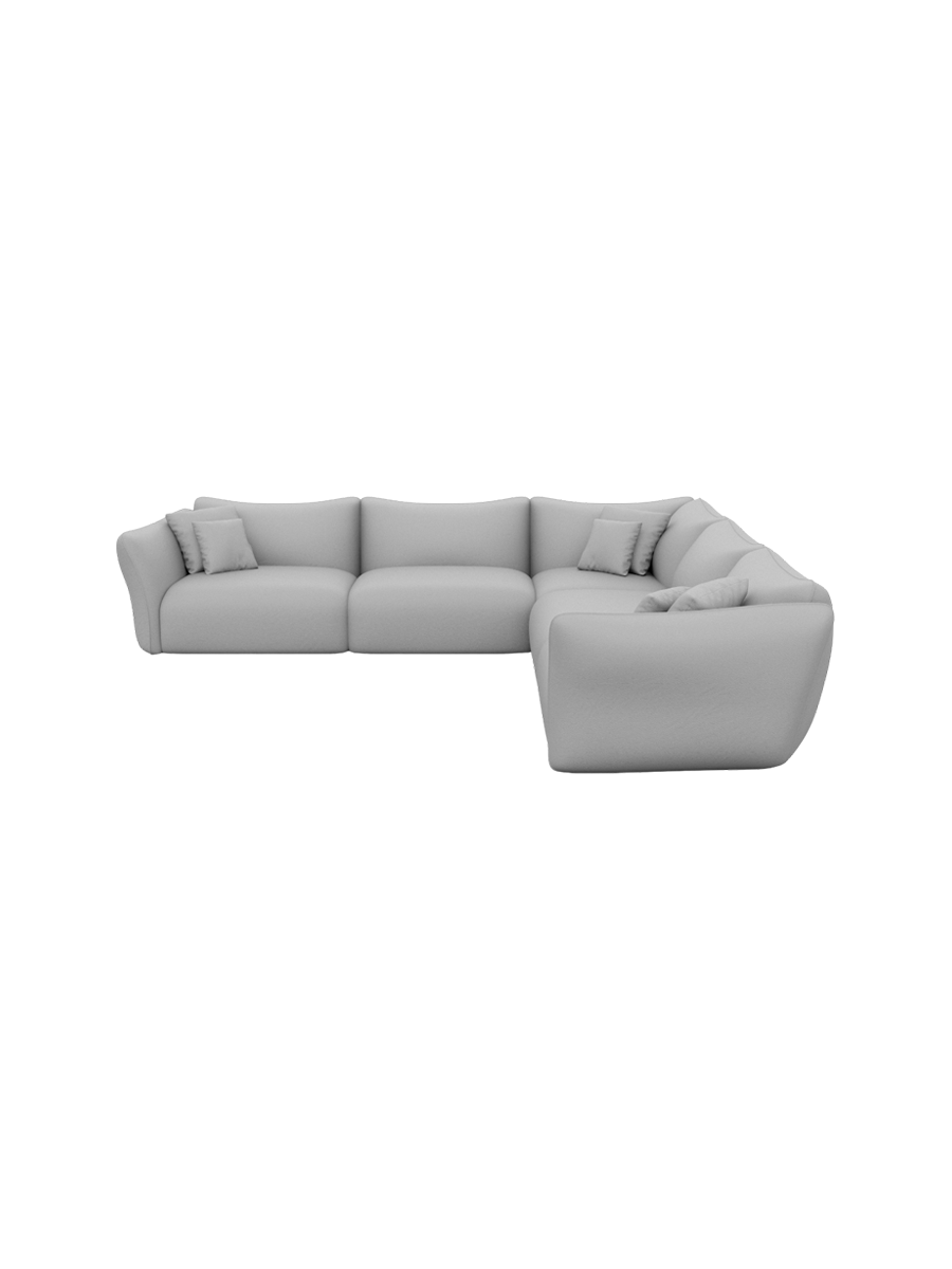 
5-Sitzer Echtleder Design Ecksofa „Mareno“ - Echtleder Beige
