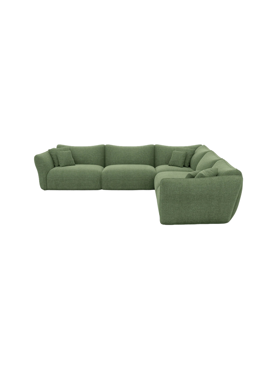 
5-Sitzer Design Ecksofa „Mareno“ mit Strukturstoff-Bezug - Strukturstoff Anthrazit