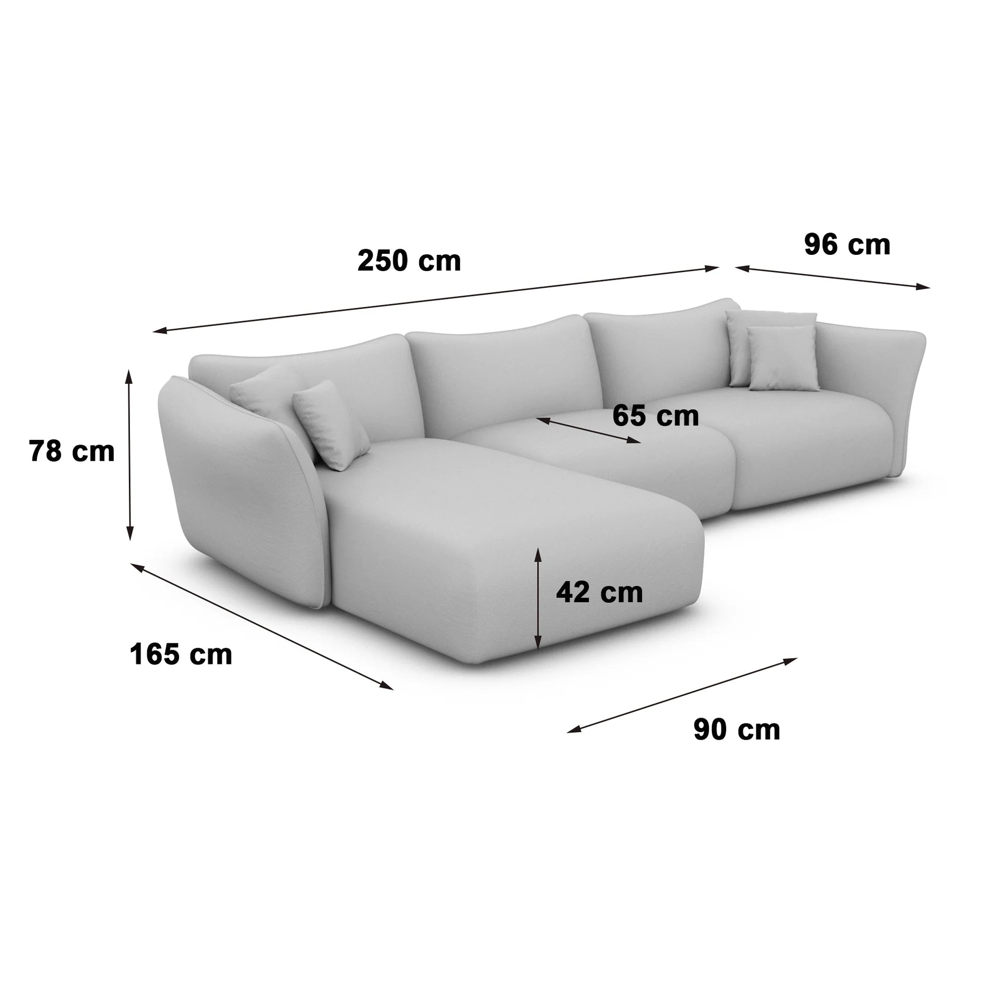 
4-Sitzer Echtleder Design Ecksofa „Mareno“ - Echtleder Beige / Eckteil links