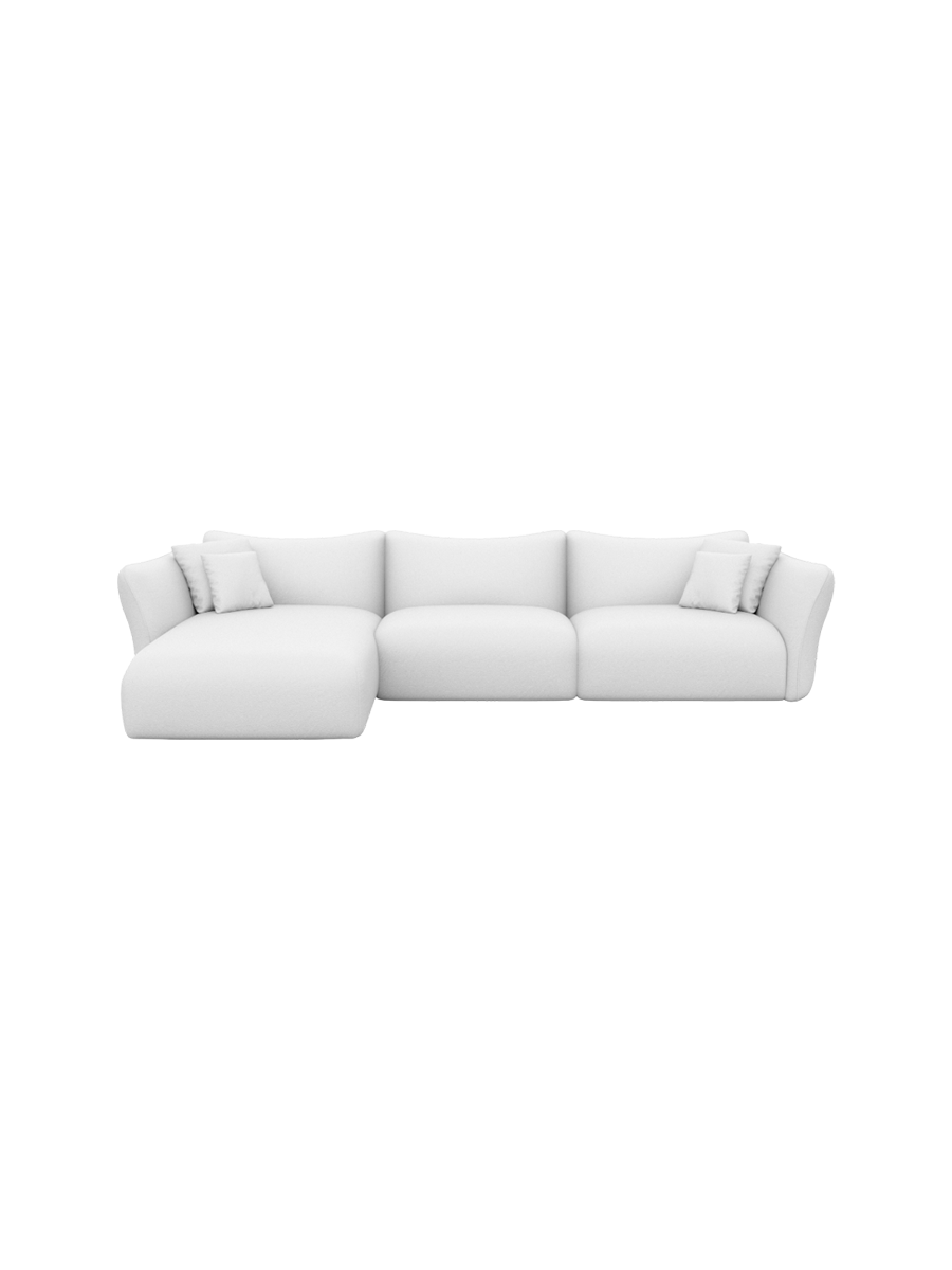 
4-Sitzer Echtleder Design Ecksofa „Mareno“ - Echtleder Beige / Eckteil links