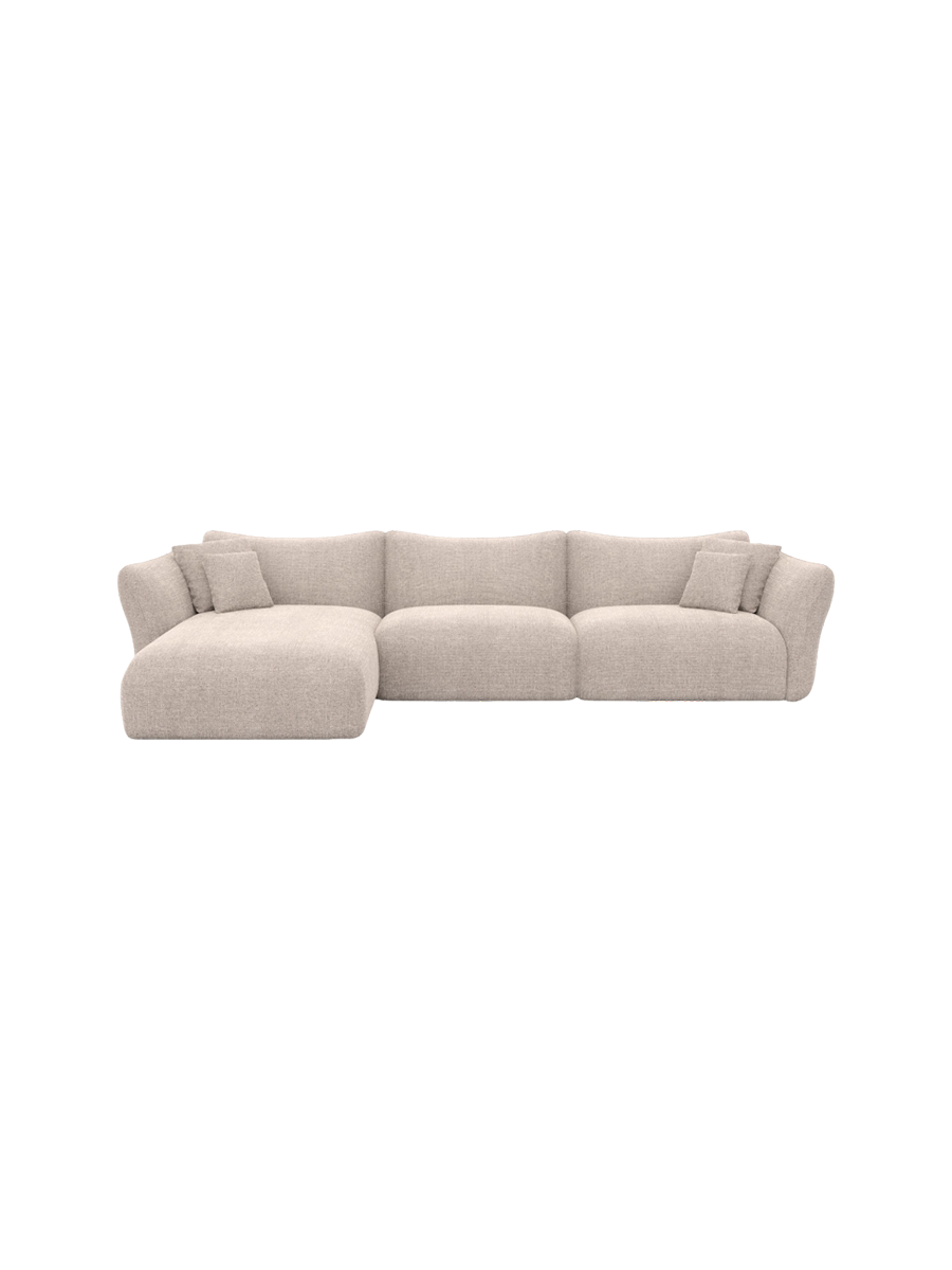 
4-Sitzer Design Ecksofa „Mareno“ mit Strukturstoff-Bezug - Strukturstoff Anthrazit / Eckteil links