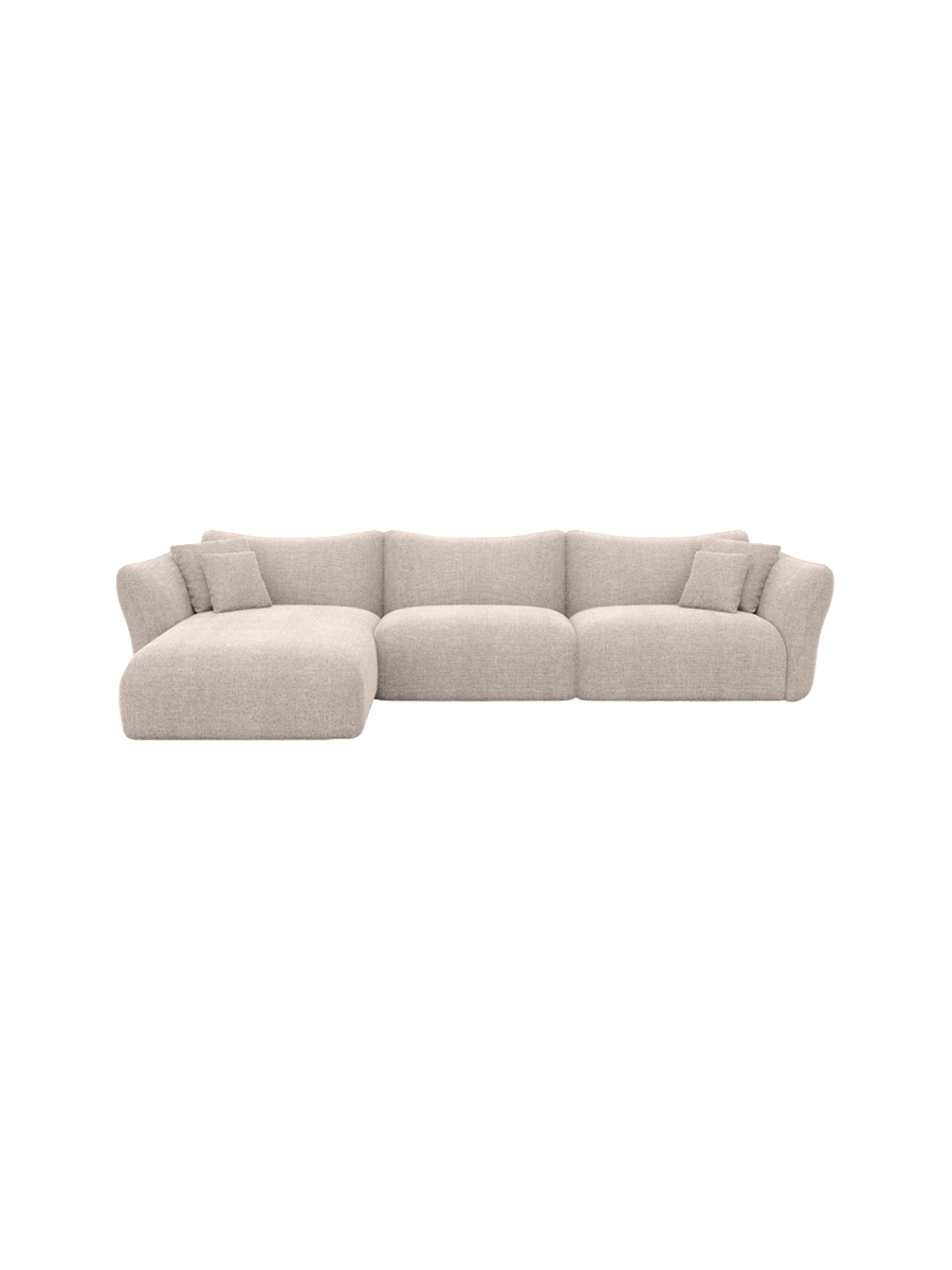 
4-Sitzer Design Ecksofa „Mareno“ mit Strukturstoff-Bezug - Strukturstoff Anthrazit / Eckteil links