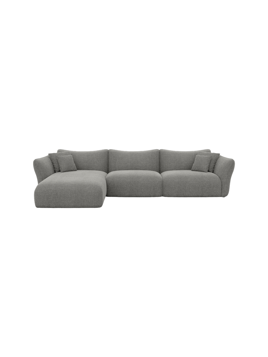 
4-Sitzer Design Ecksofa „Mareno“ mit Strukturstoff-Bezug - Strukturstoff Anthrazit / Eckteil links