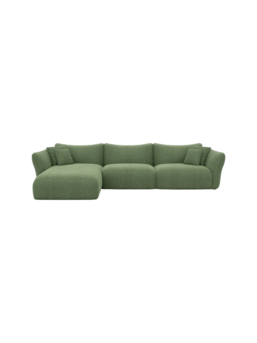 
4-Sitzer Design Ecksofa „Mareno“ mit Strukturstoff-Bezug - Strukturstoff Anthrazit / Eckteil links