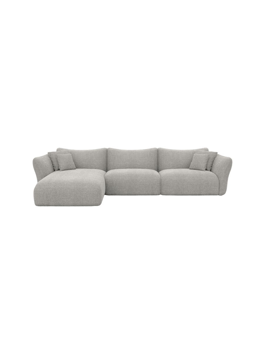 
4-Sitzer Design Ecksofa „Mareno“ mit Strukturstoff-Bezug - Strukturstoff Anthrazit / Eckteil links