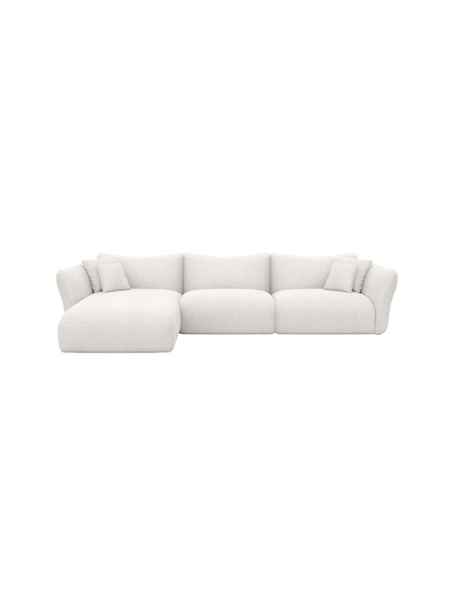 
4-Sitzer Design Ecksofa „Mareno“ mit Strukturstoff-Bezug - Strukturstoff Anthrazit / Eckteil links