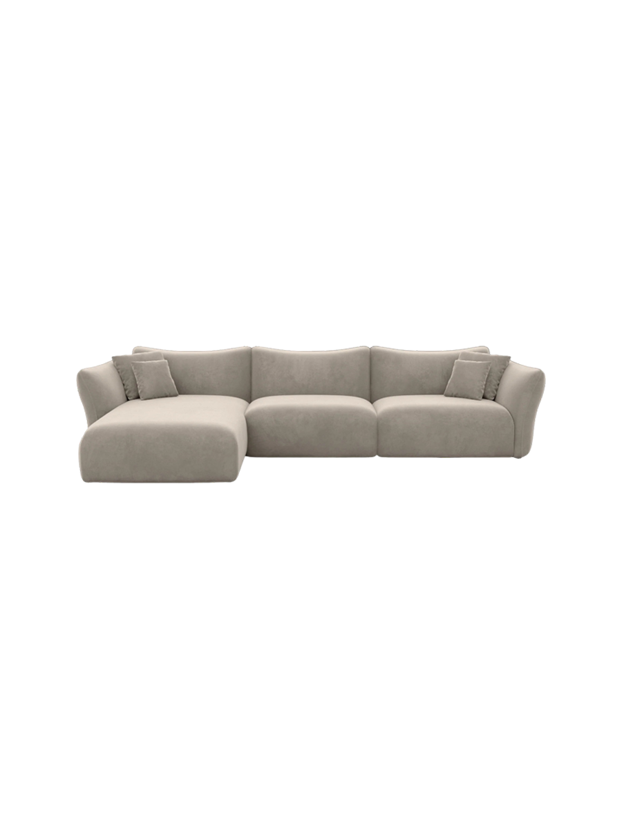 
4-Sitzer Design Ecksofa „Mareno“ mit Samtbezug - Samtbezug Königsblau / Eckteil links