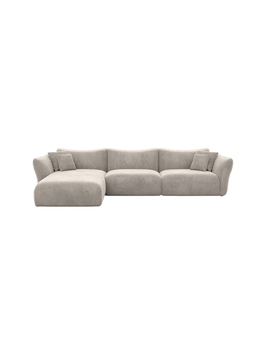 
4-Sitzer Design Ecksofa „Mareno“ mit Samtbezug - Samtbezug Königsblau / Eckteil links