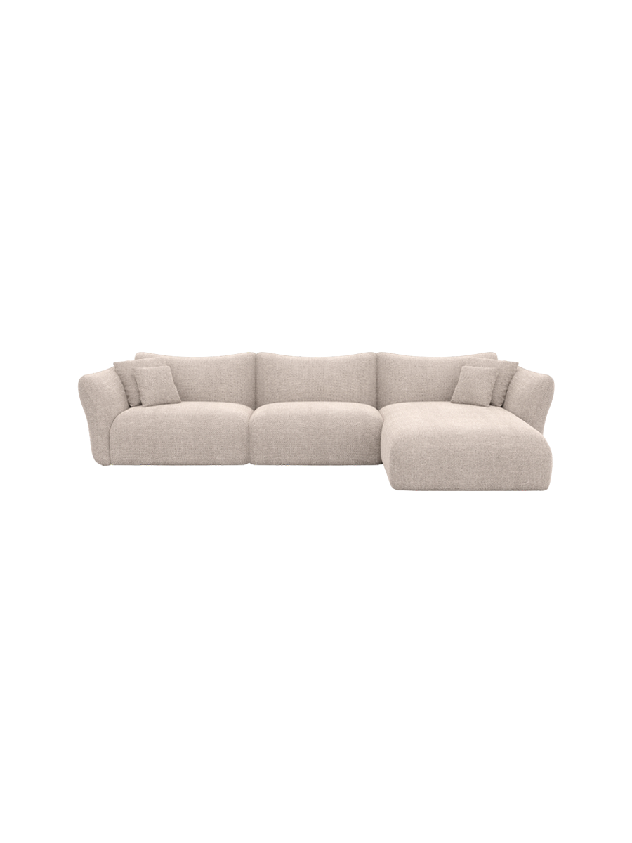 
4-Sitzer Design Ecksofa „Mareno“ mit Strukturstoff-Bezug - Strukturstoff Anthrazit / Eckteil links