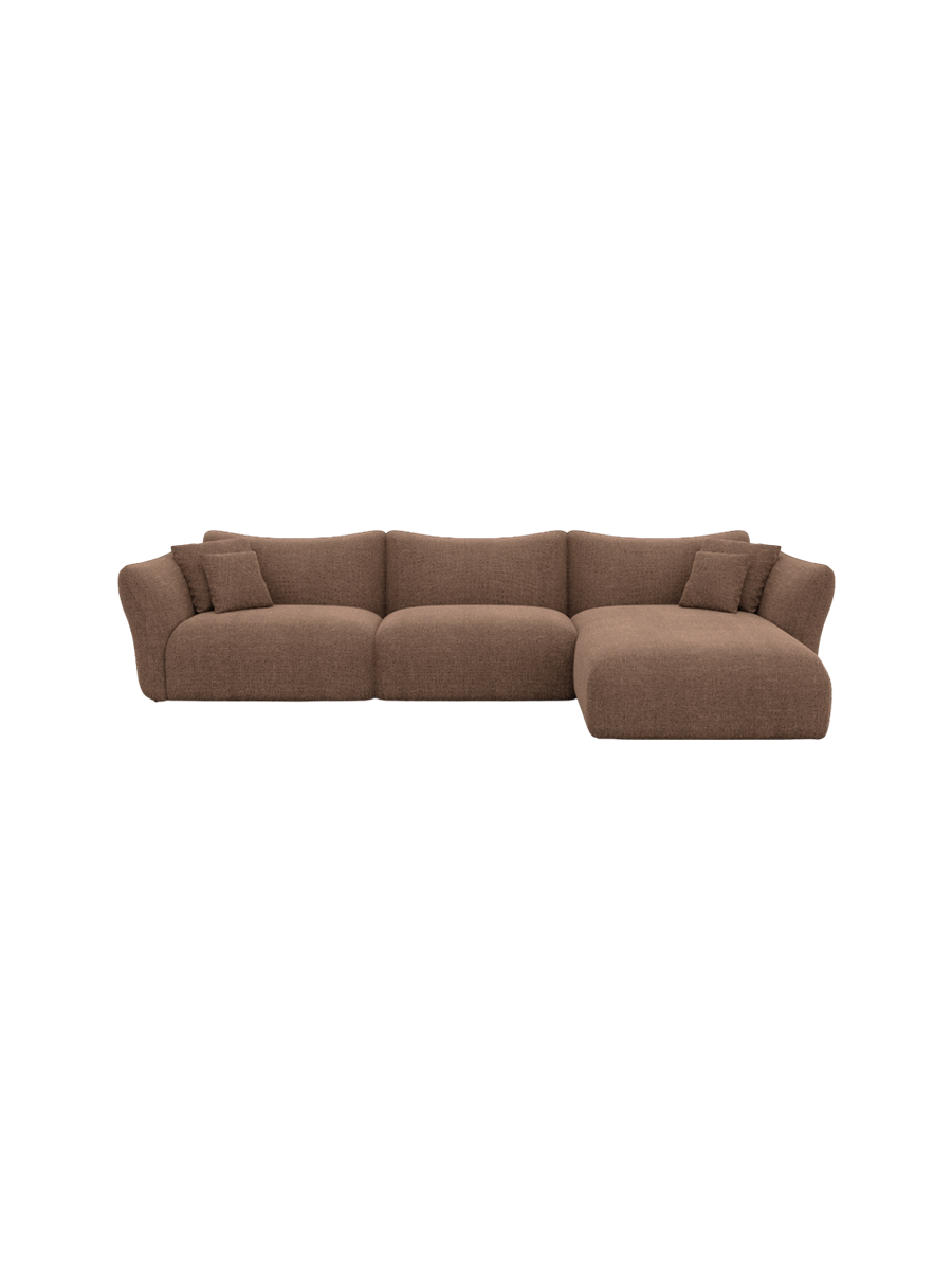 
4-Sitzer Design Ecksofa „Mareno“ mit Strukturstoff-Bezug - Strukturstoff Anthrazit / Eckteil links