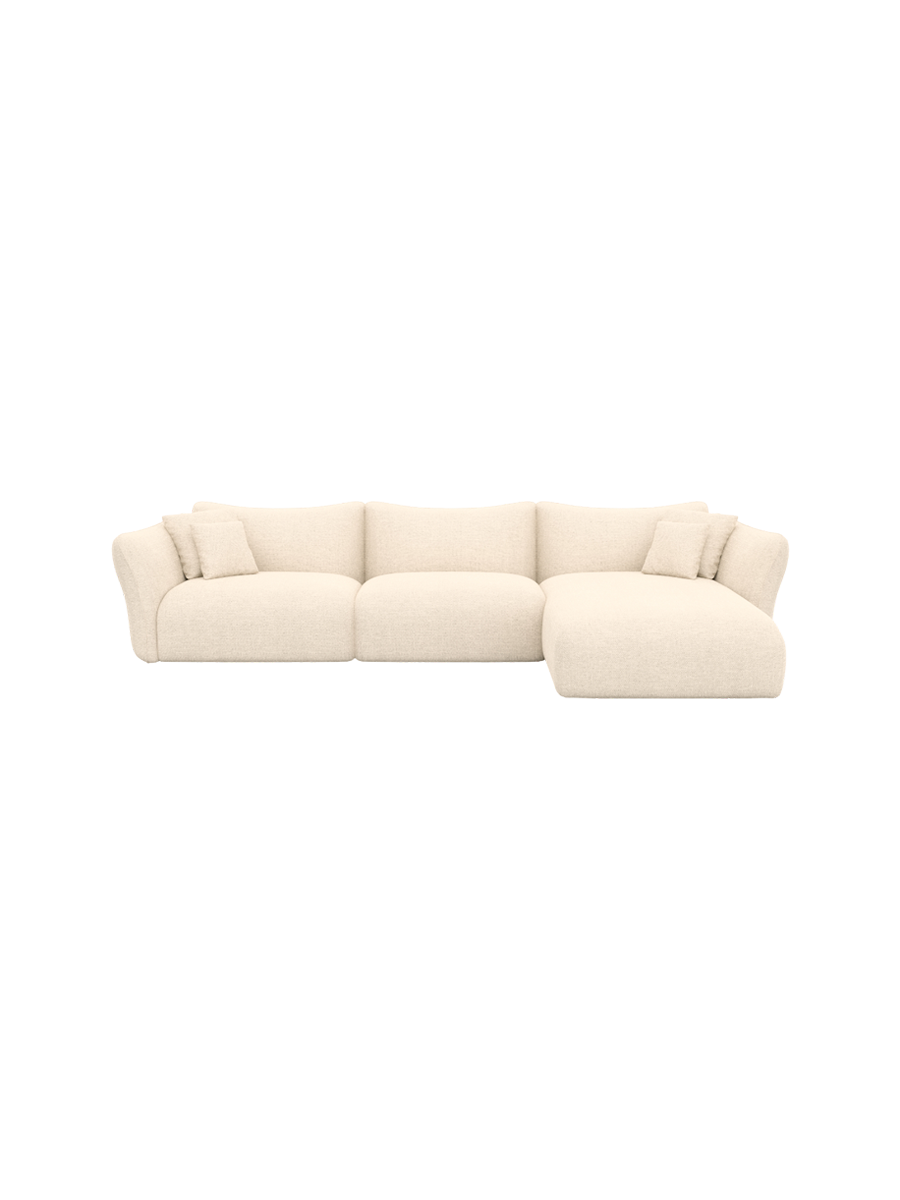 
4-Sitzer Design Ecksofa „Mareno“ mit Strukturstoff-Bezug - Strukturstoff Anthrazit / Eckteil links