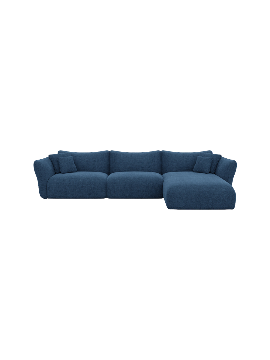 
4-Sitzer Design Ecksofa „Mareno“ mit Strukturstoff-Bezug - Strukturstoff Anthrazit / Eckteil links