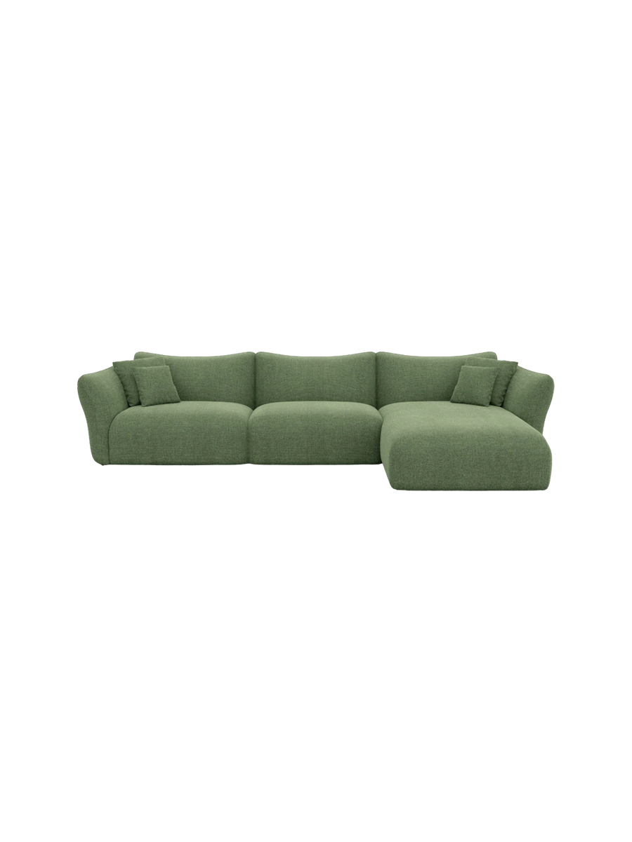 
4-Sitzer Design Ecksofa „Mareno“ mit Strukturstoff-Bezug - Strukturstoff Anthrazit / Eckteil links