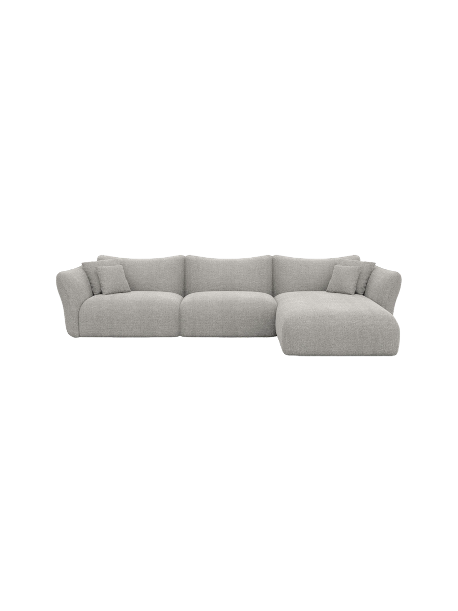 
4-Sitzer Design Ecksofa „Mareno“ mit Strukturstoff-Bezug - Strukturstoff Anthrazit / Eckteil links