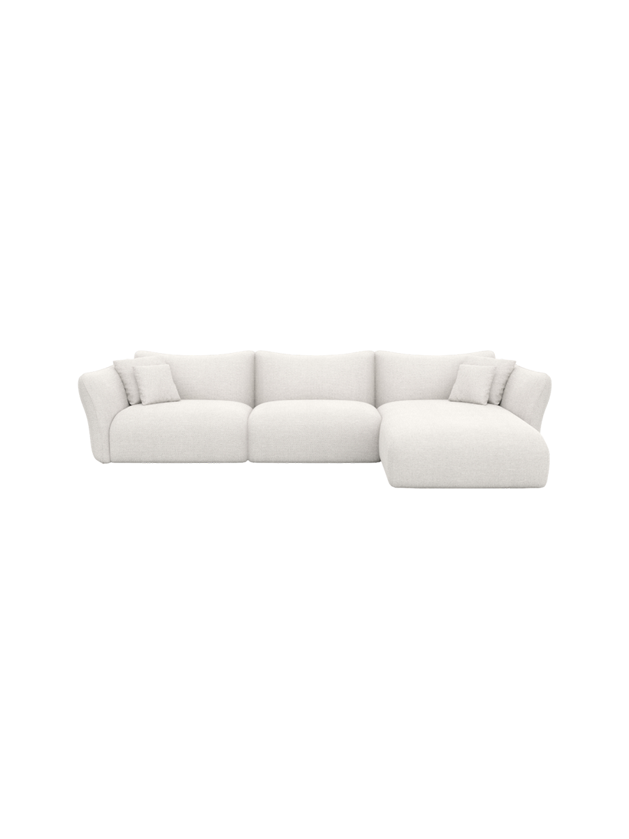 
4-Sitzer Design Ecksofa „Mareno“ mit Strukturstoff-Bezug - Strukturstoff Anthrazit / Eckteil links