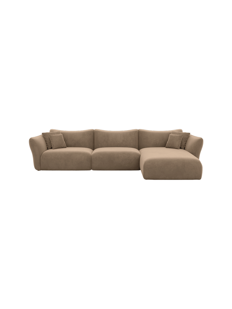 
4-Sitzer Design Ecksofa „Mareno“ mit Samtbezug - Samtbezug Königsblau / Eckteil links